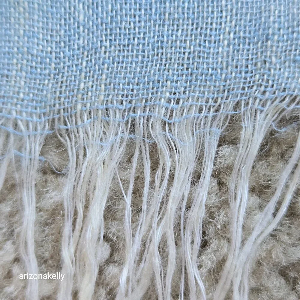 Eileen Fisher Linen Scarf Sky Blue Powder Blue